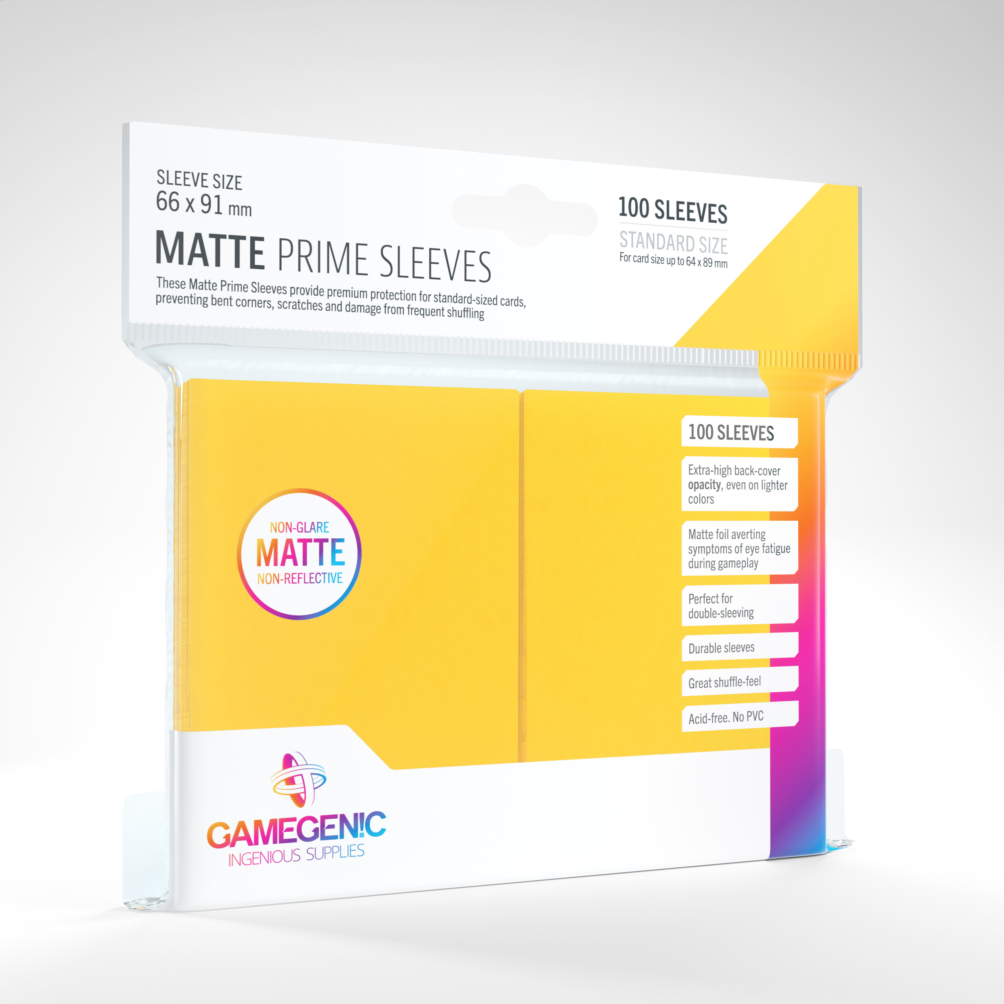 GG MATTE Prime Sleeves: Yellow (100)