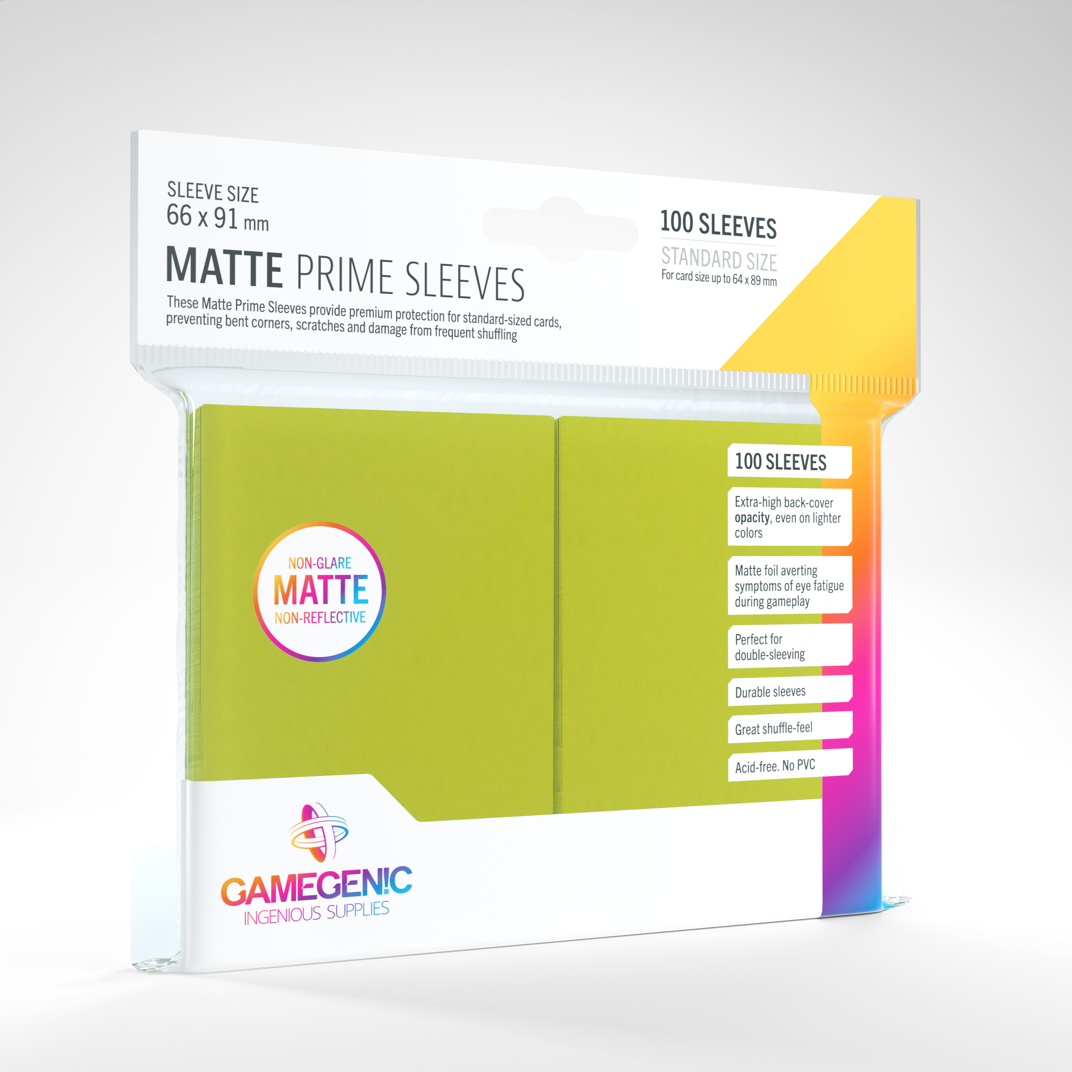 GG MATTE Prime Sleeves: Lime (100)