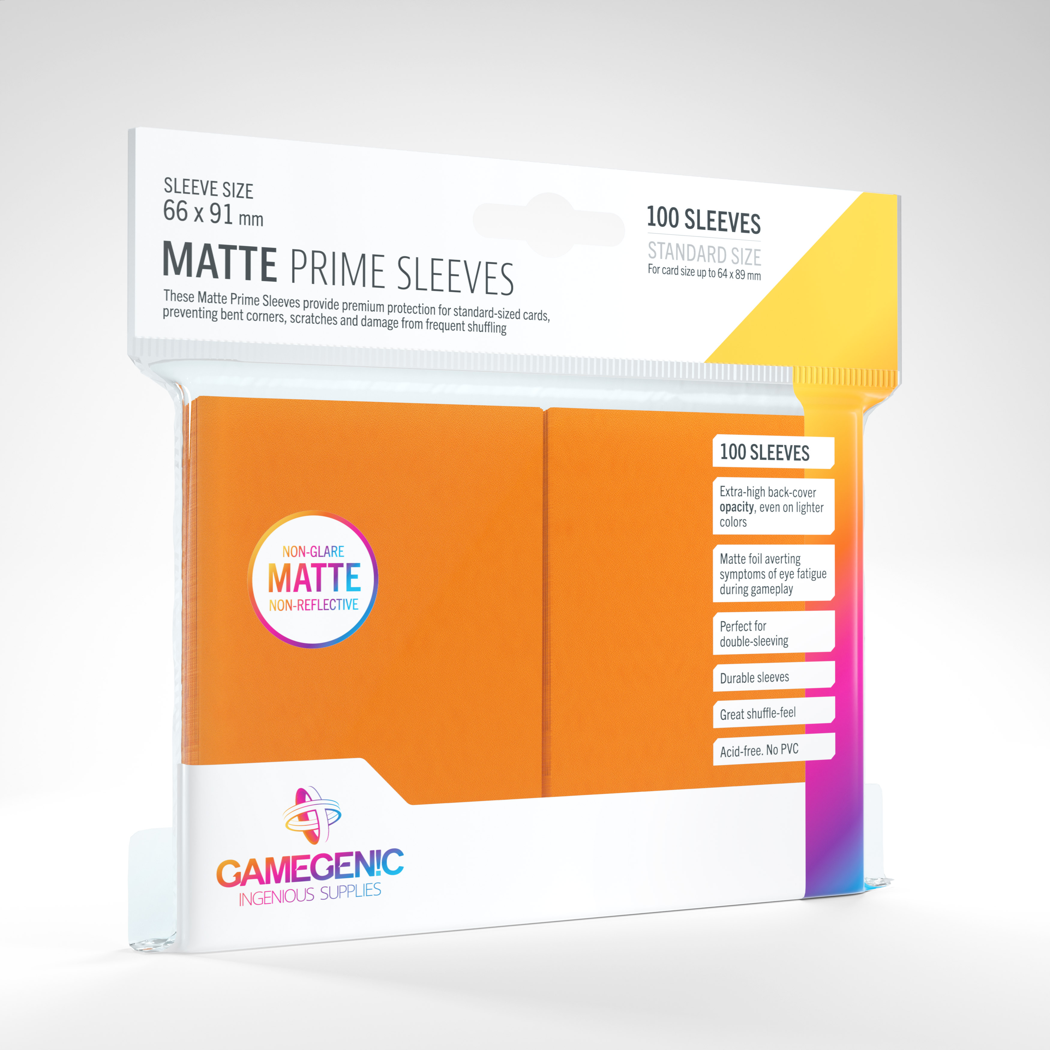 GG MATTE Prime Sleeves: Orange (100)