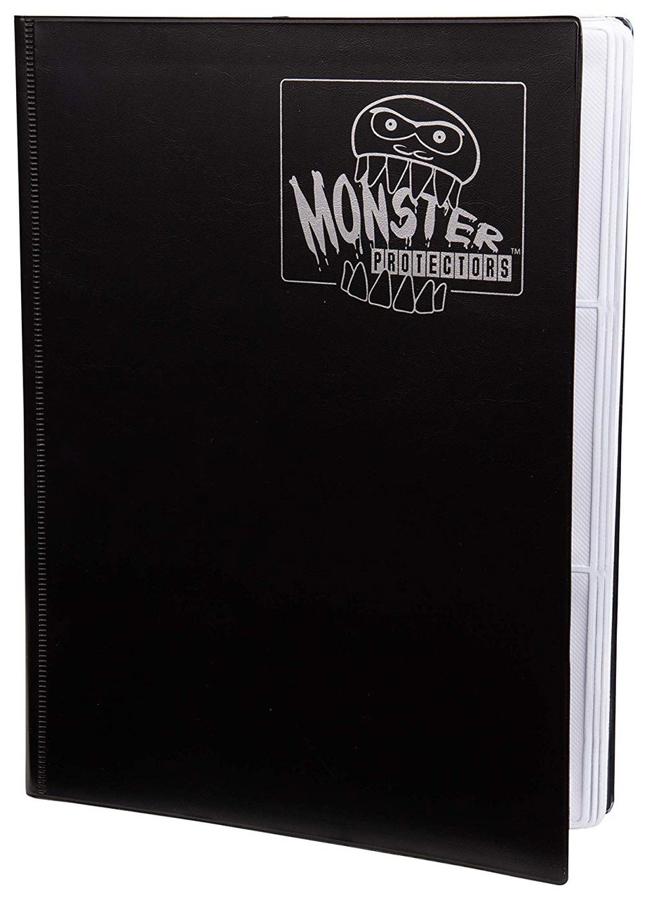 Monster Binder 9 Pocket Matte Black White Pages