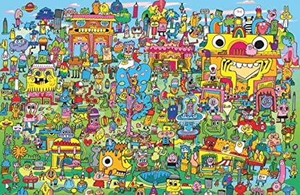 Puzzle 1000 pzs. BURGERMAN, Doodle Village