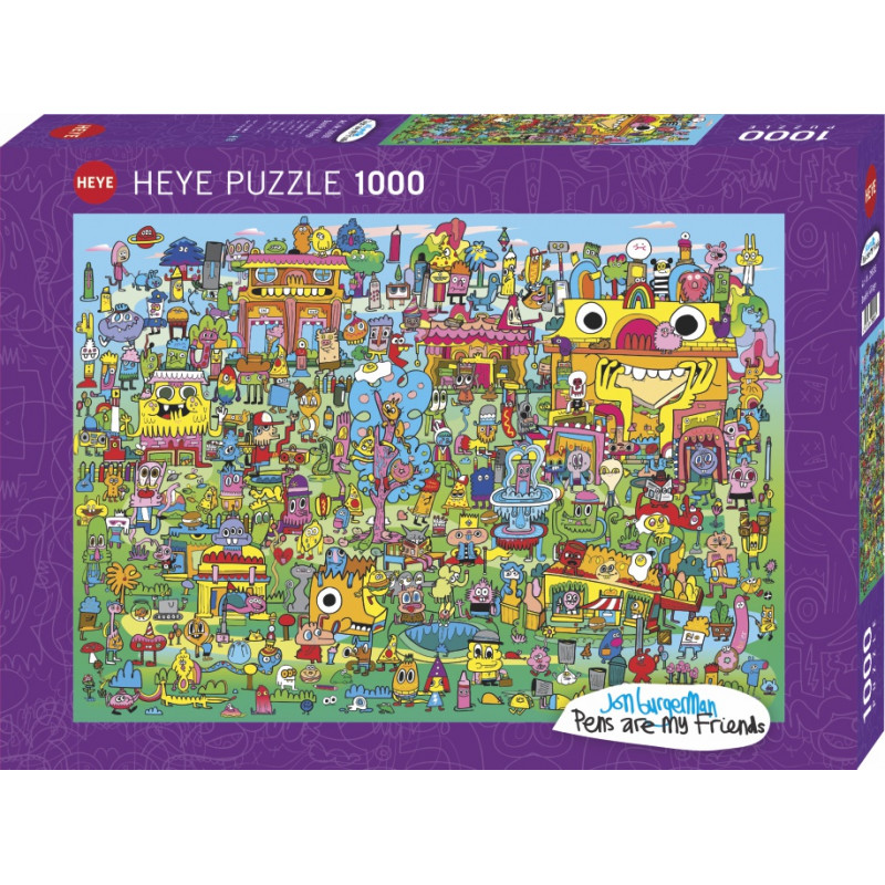Puzzle 1000 pzs. BURGERMAN, Doodle Village